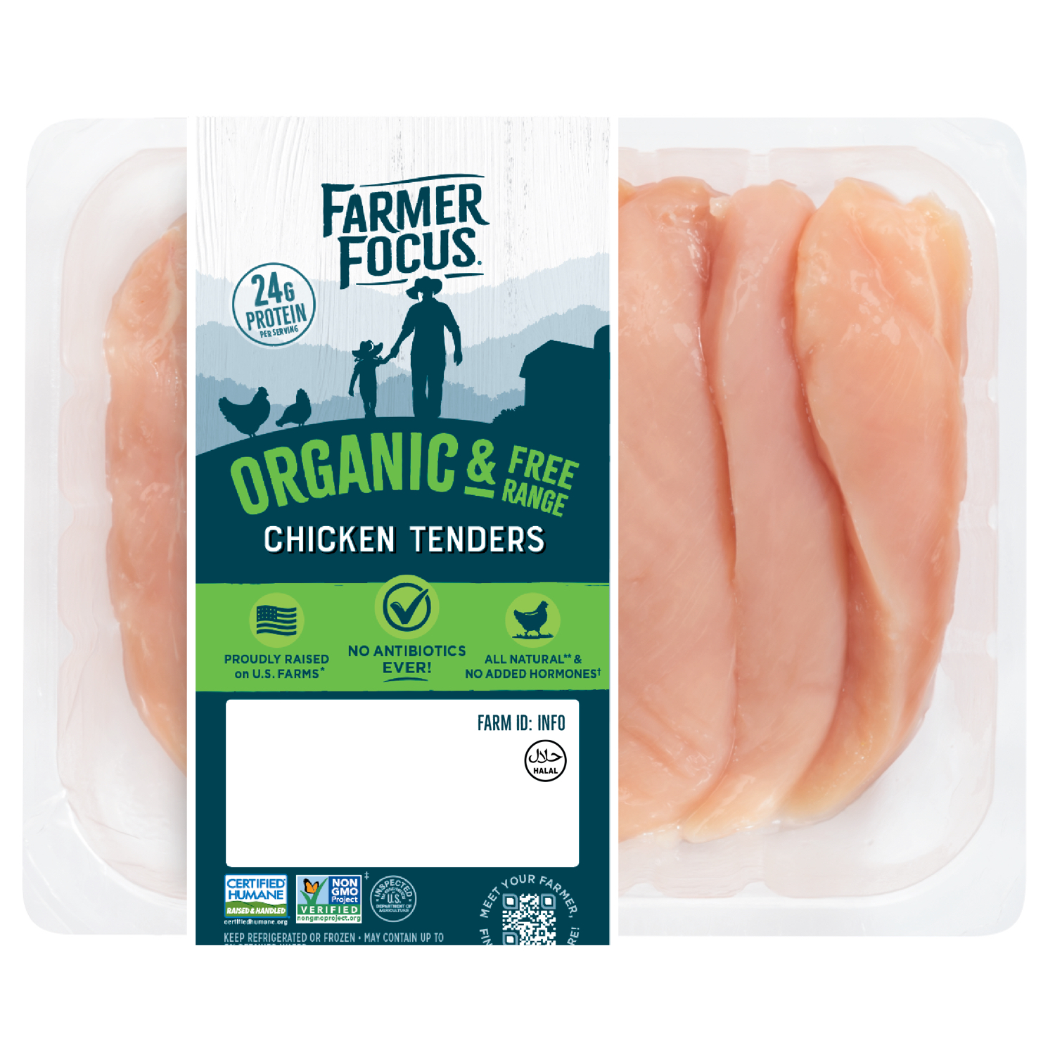 Farmer Focus Organic Boneless Chicken Tenders, image 1 of 2 slides