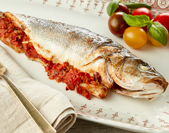 Mediterranean Stuffed Branzino, Family Size