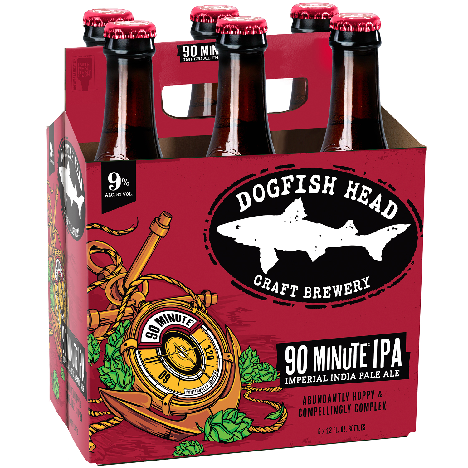 Dogfish Head 90 Minute Imperial IPA, Glass Bottles