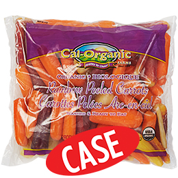 Cal-Organic Organic Peeled Rainbow Baby Carrots, Case